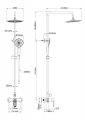 Душевая система WONZON & WOGHAND, Брашированное золото (WW-B2166-A-BG)