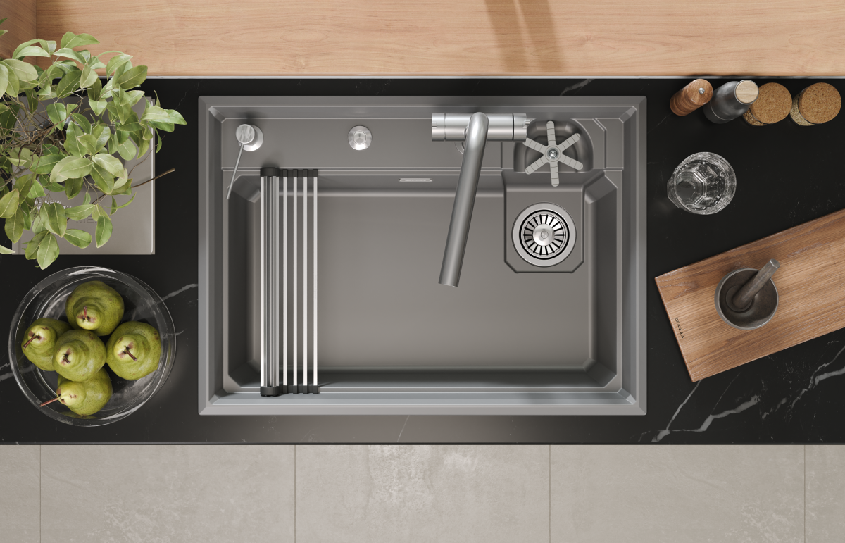 Мойка для кухни Granula Kitchen Space Rinzer 7308R алюминиум, 73х52 см, прямоугольная
