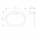 Кольцо для полотенец WONZON & WOGHAND FIRST, Глянцевое золото (WW-8423-LG)