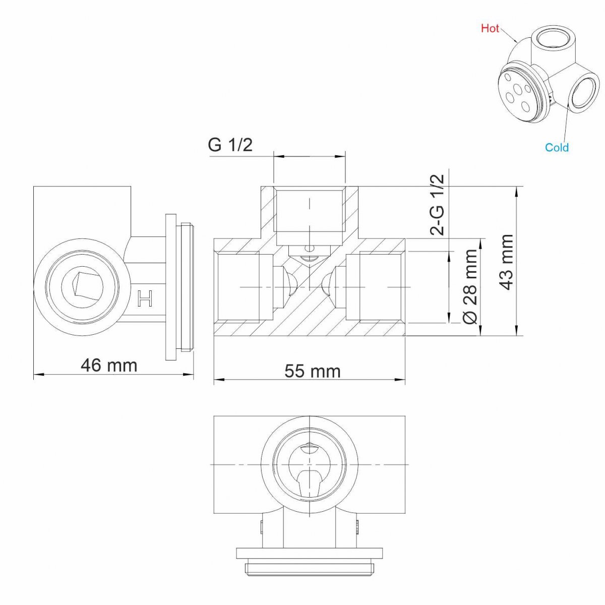 Смеситель для душа WasserKraft 5351