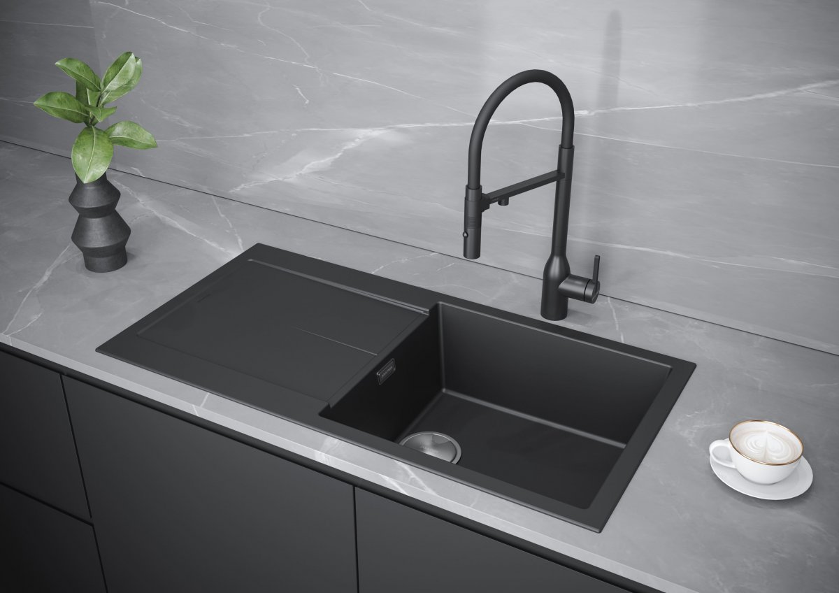 Смеситель для кухни Paulmark MAGNETO ONE, антрацит, Ma213188-AN