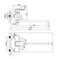 Смеситель для ванны D&K Venice DA1033301, хром