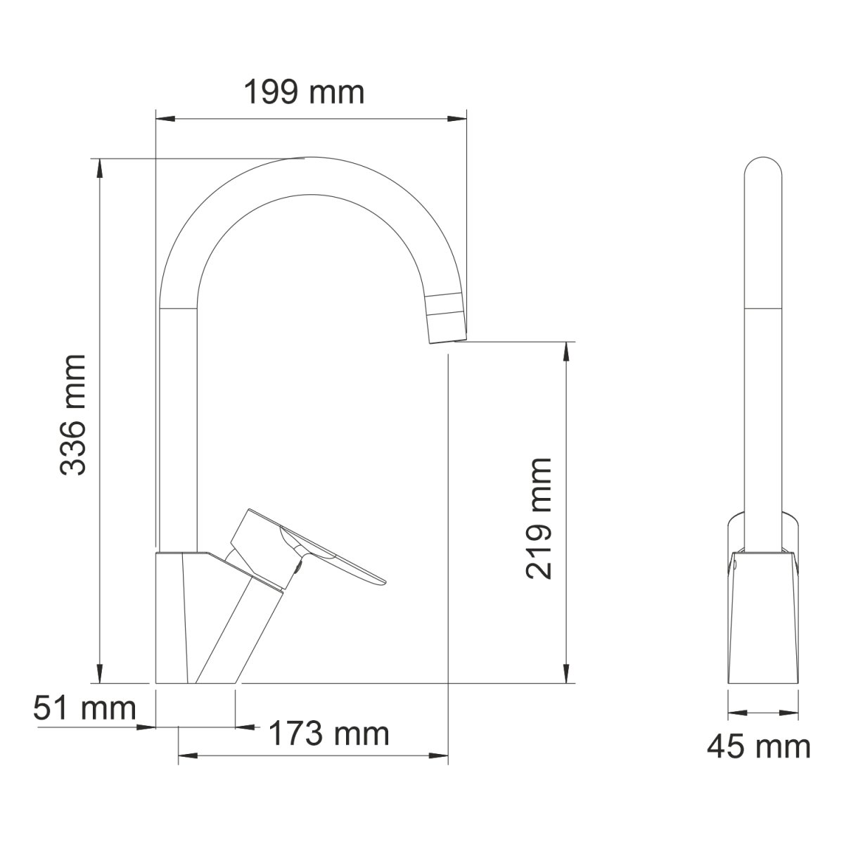 Смеситель для кухни WasserKraft Leine 3507