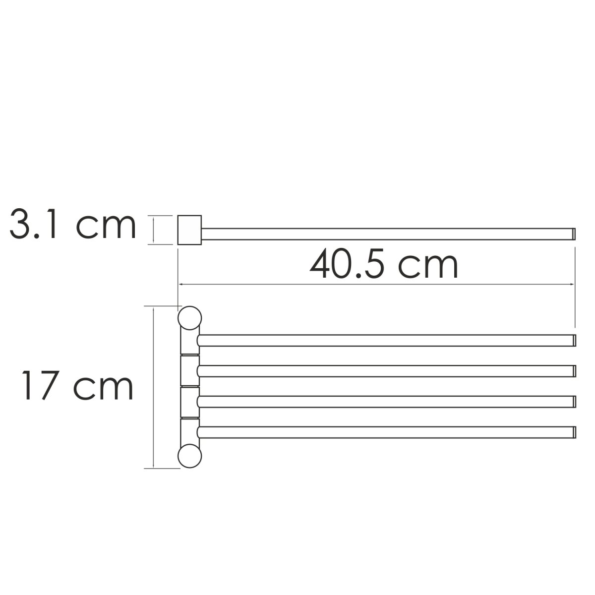 Держатель полотенец WasserKraft 1034PG