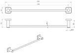 Вешалка для полотенец WONZON & WOGHAND, Темный графит (WW-V1101-GM)