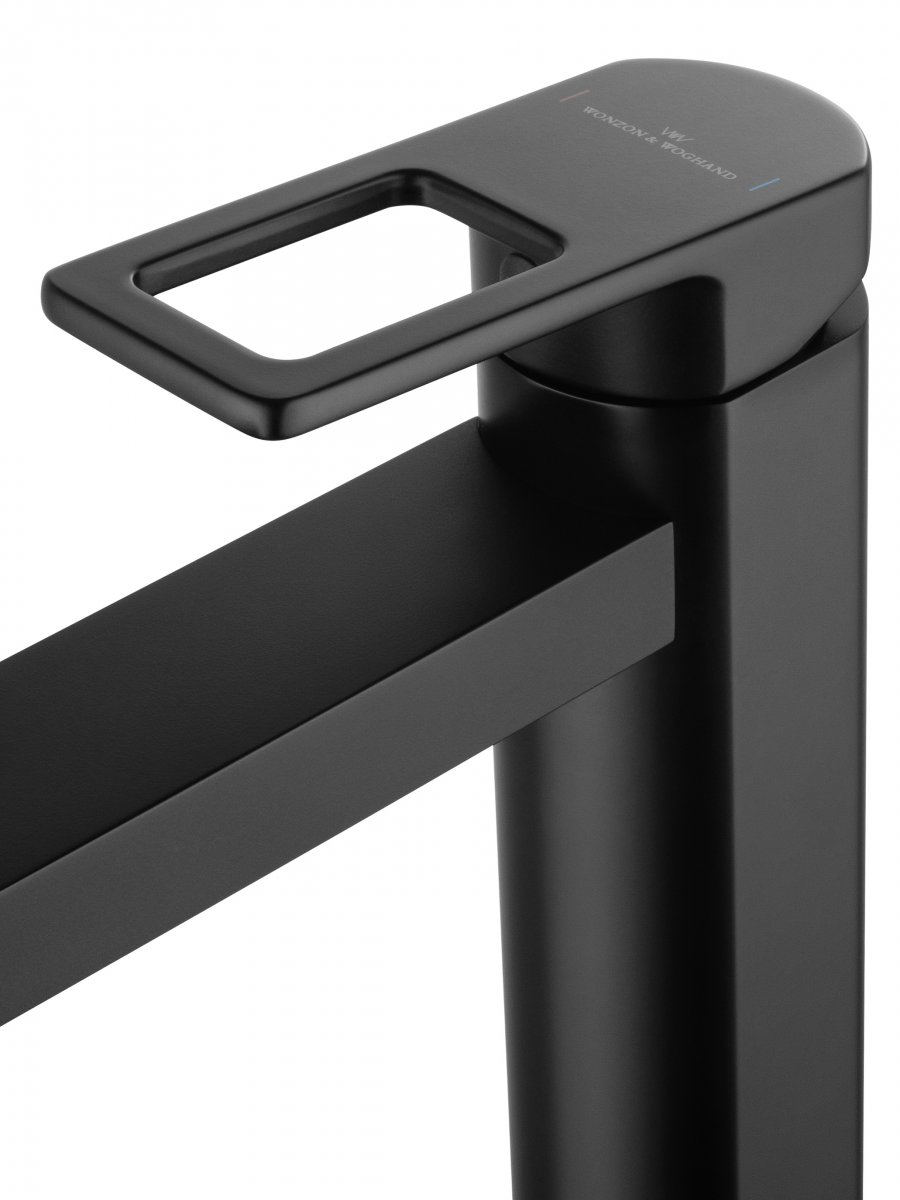 Смеситель для раковины высокий WONZON & WOGHAND FRAME, Черный матовый (WW-88239010-MB)