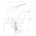 Схематическое изображение Смеситель Rossinka B35-11 для раковины
