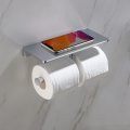 Держатель для туалетной бумаги двойной с полочкой TIMO Selene 10045/00, хром
