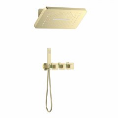 Встраиваемая душевая система с термостатом TIMO Petruma SX-5249/17SM, матовое золото