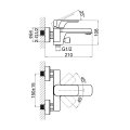 Смеситель для ванны D&K Berlin DA1433215, черный
