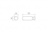 Крючок для ванной WONZON & WOGHAND EASY, Темный графит (WW-8105-2-BGM)