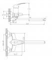 Смеситель для ванны Haiba HB2203, хром