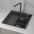 Мойка для кухни Granula Kitchen Space 5002i черный, 50х51 см, квадратная