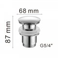 Донный клапан Haiba HB63, хром