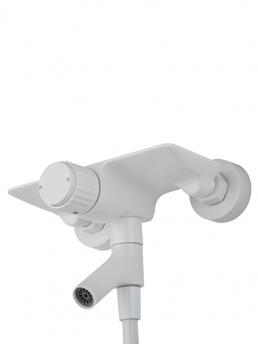 Смеситель для ванны с душем WONZON & WOGHAND CLICK, Белый матовый (WW-FE05L221-MW)
