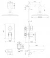 Смеситель Lemark Contest LM5822CW для ванны и душа, встраиваемый