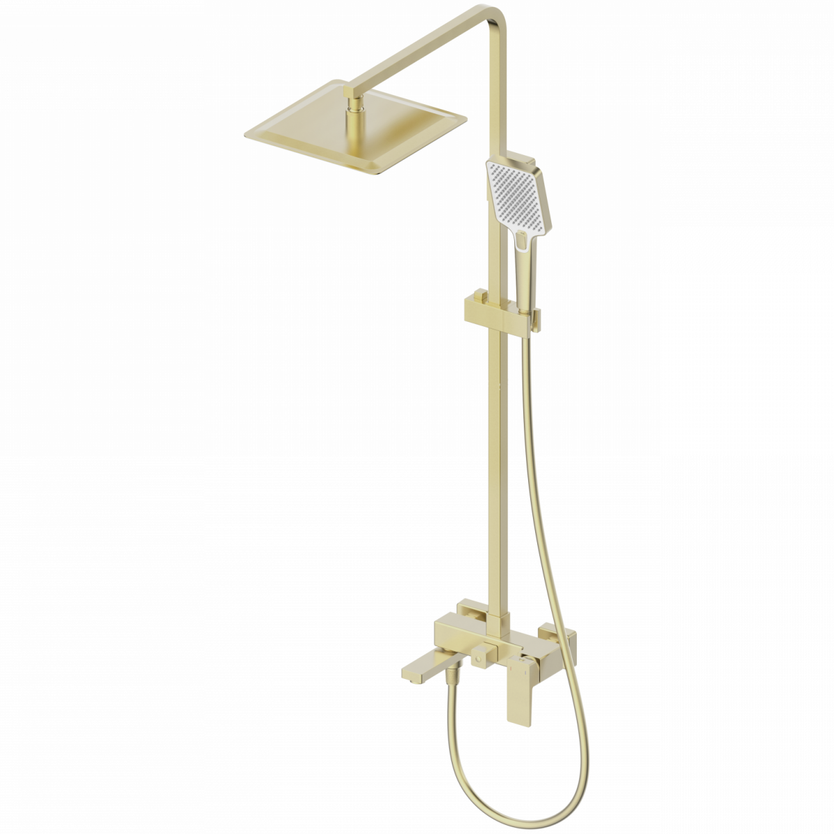 Душевая система WONZON & WOGHAND CUBE 2.0, Брашированное золото (WW-88047068-BG)