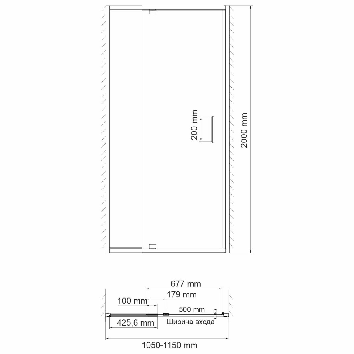 Душевая дверь WasserKraft 48P13