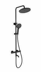 Душевая система с термостатом WONZON & WOGHAND INN 3, Черный матовый (WW-B3065-T1-MB)