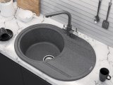Смеситель для кухни Paulmark ESSEN, серый металлик, Es213011-GRM