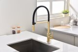 Смеситель для кухни Paulmark HALT, светлое золото, Ha214021-LG