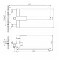 Смеситель для ванны Haiba HB22803, сталь