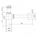 Сифон для раковины TIMO 960/18L, черное золото