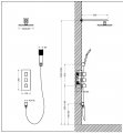 Встраиваемая душевая система с термостатом TIMO Tetra-thermo SX-0179/17SM, матовое золото