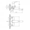 Смеситель для ванны Haiba HB60506, хром