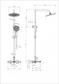 Душевая система с термостатом WONZON & WOGHAND SOLID, Брашированное золото (WW-C3011-A- BG)