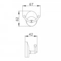 Крючок для ванной комнаты Haiba HB1605-2, хром
