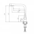 Смеситель для кухни Haiba HB70301, сталь