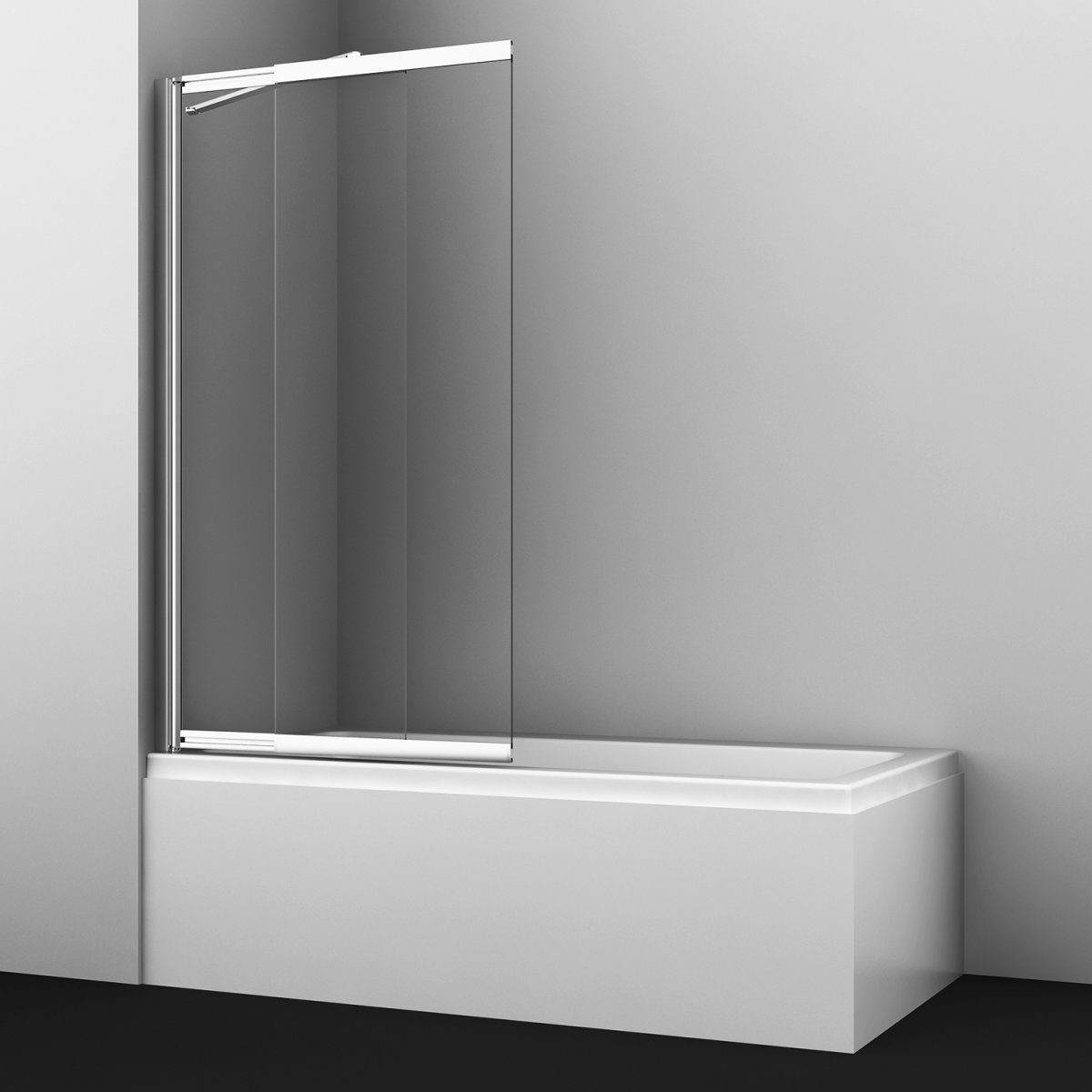 Шторка на ванну стеклянная WasseKraft 41S02-80WS Fixed