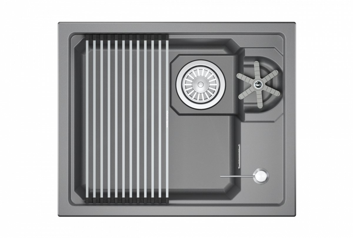 Мойка для кухни Granula Kitchen Space Rinzer 5505RU алюминиум, 55х45 см, прямоугольная