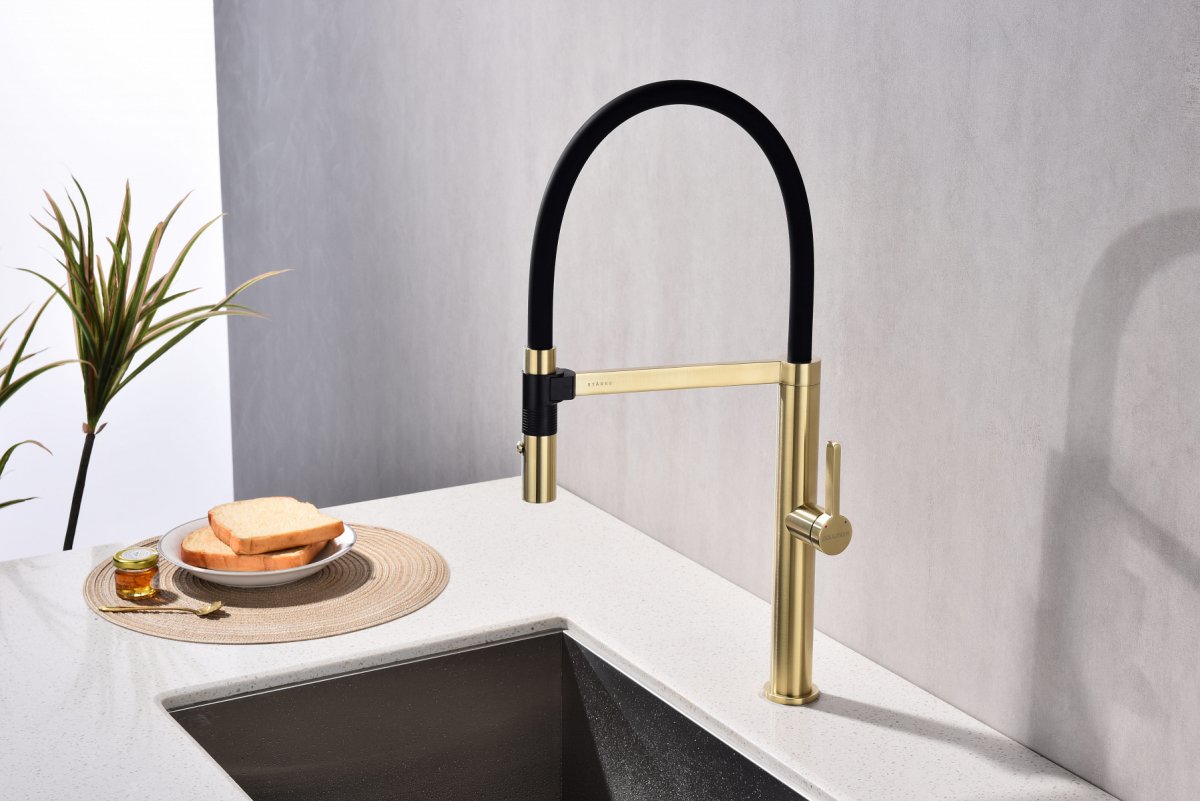 Смеситель для кухни Paulmark LEADER, светлое золото, Le214101-LG