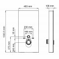 Пристенный модуль системы инсталляции для унитазов WasserKraft 86TLT.040.SE.WH