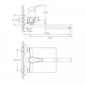 Смеситель для ванны Haiba HB2213, хром
