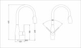 Смеситель кухонный OULIN OL - 8016 смеситель