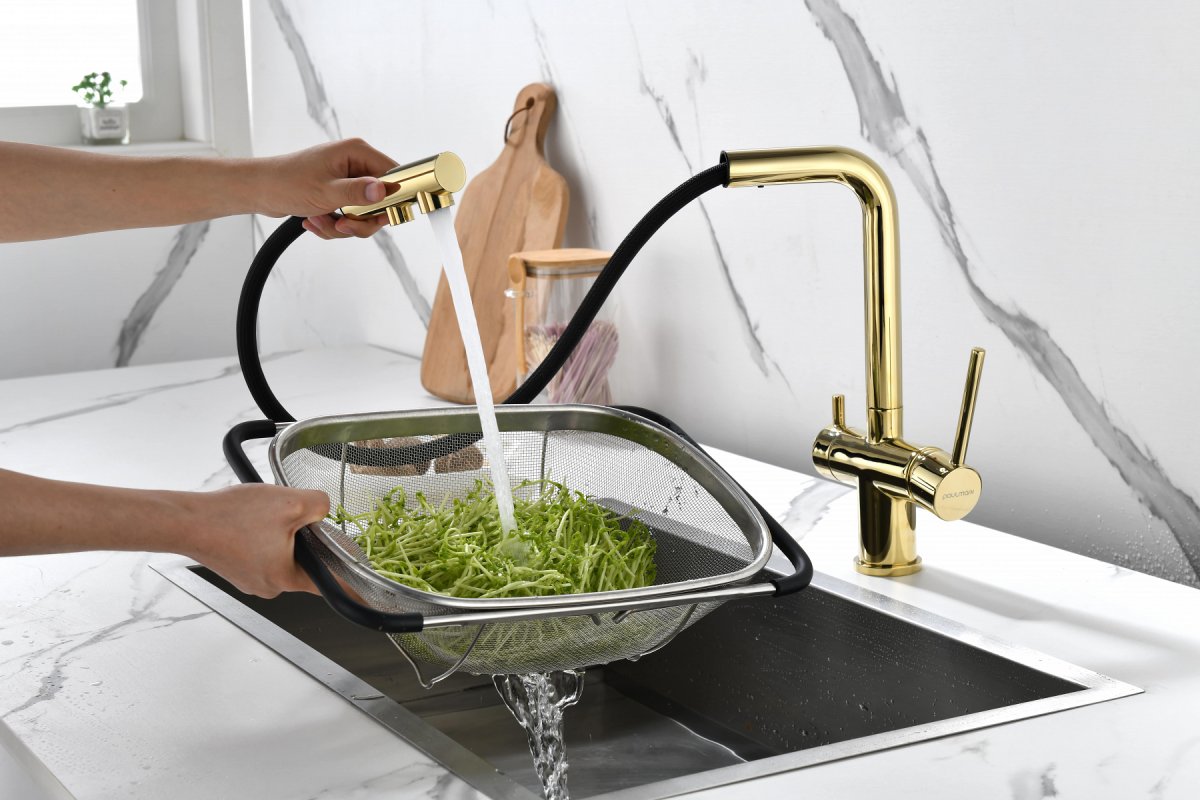 Смеситель для кухни Paulmark SERPENTINE, золото, Se213222-G