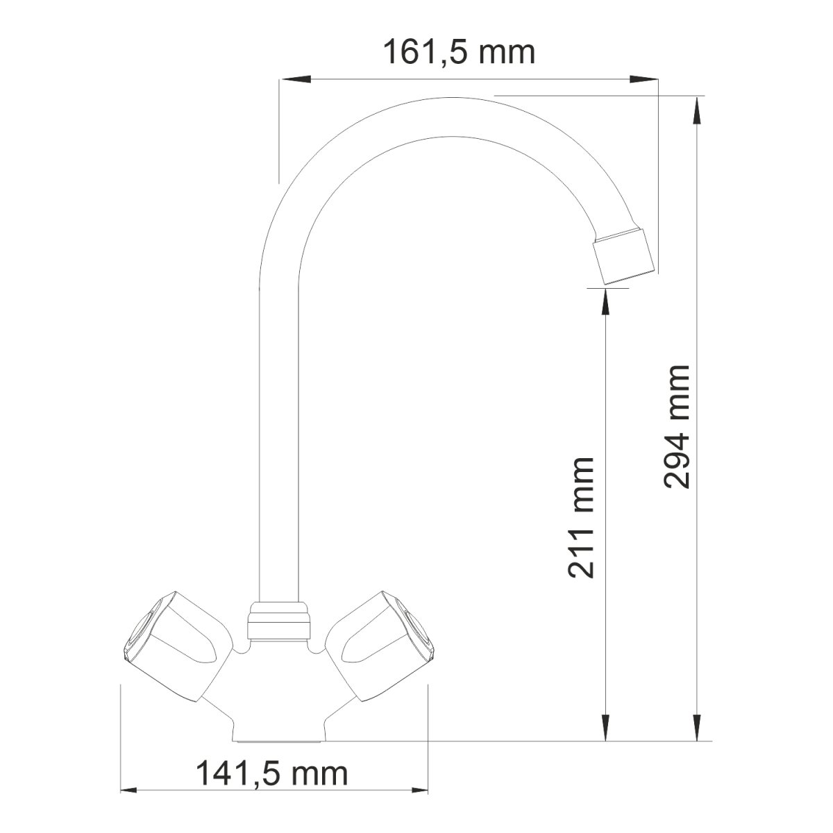 Смеситель для кухни WasserKraft Amper 2907