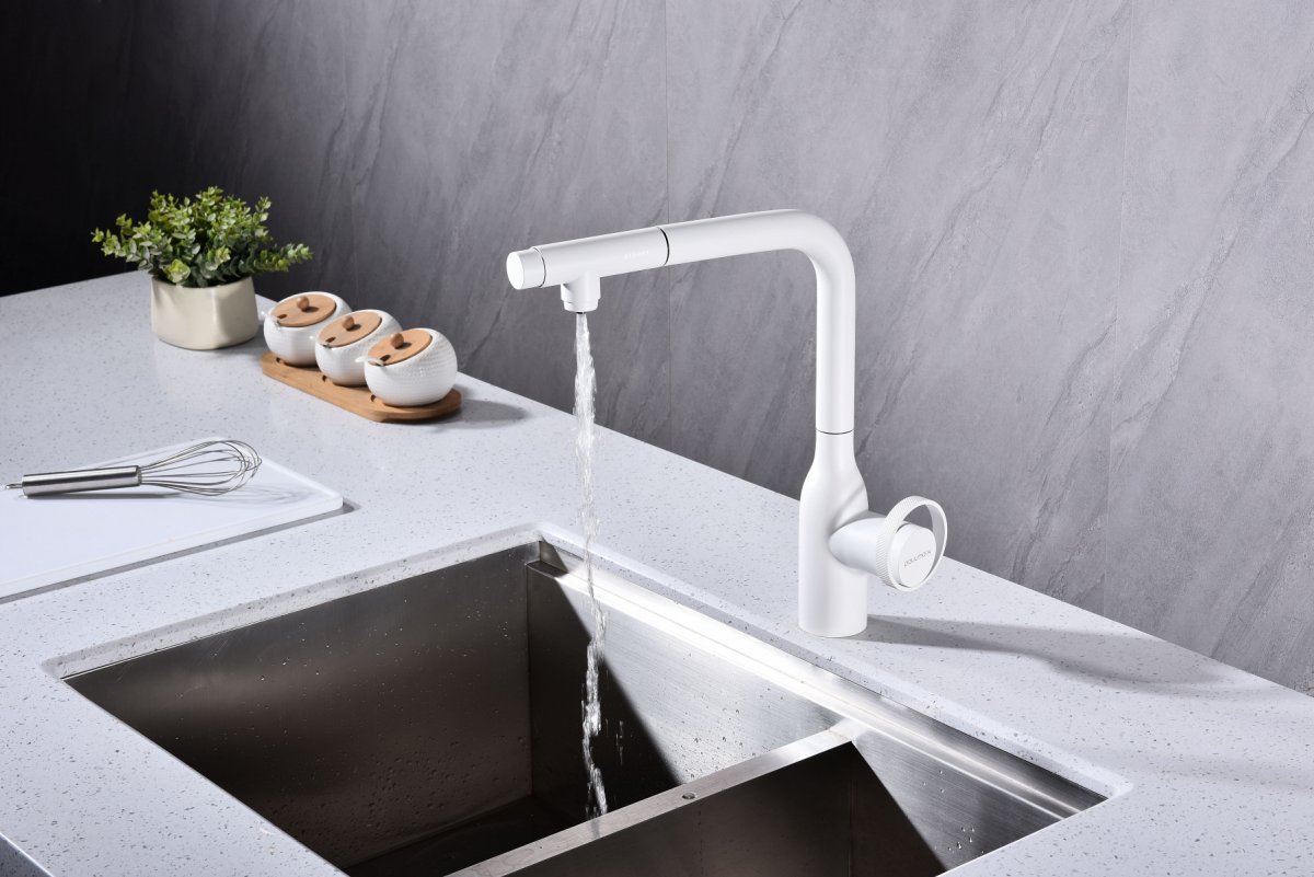 Смеситель для кухни Paulmark URBAN, белый матовый, Ur213104-WH