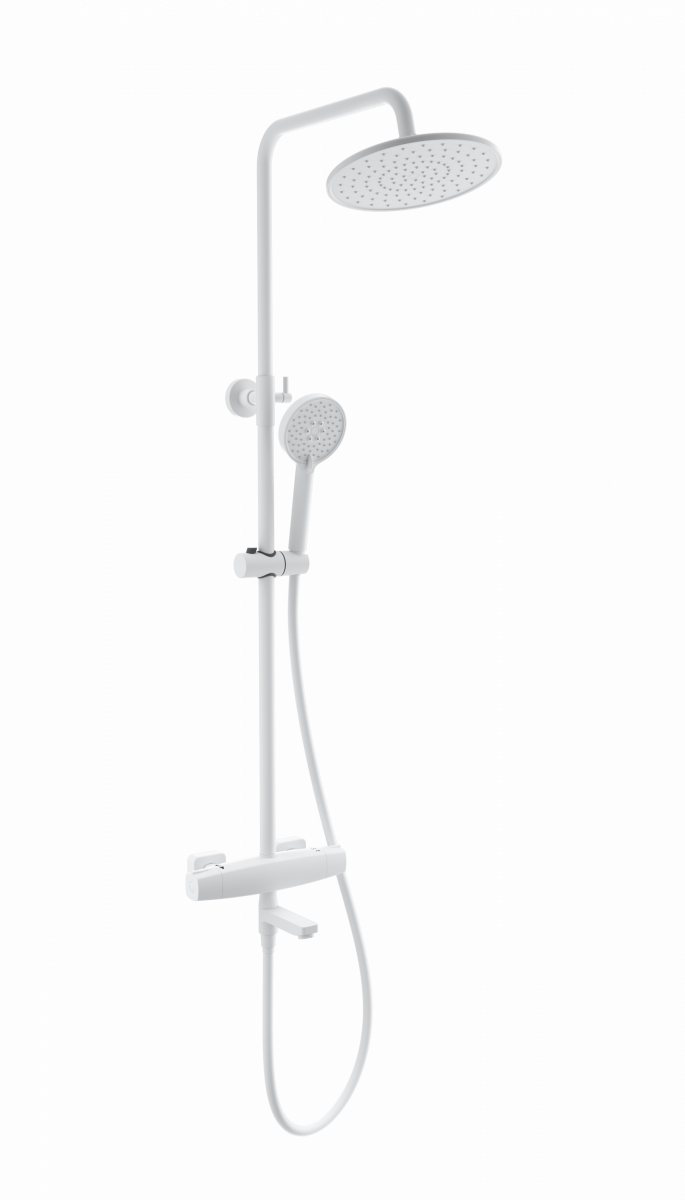 Душевая система с термостатом WONZON & WOGHAND NEO, Белый матовый (WW-B3035-A3-MW)