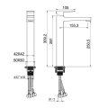 Смеситель для раковины высокий WONZON & WOGHAND CUBE 2.0, Черный матовый (WW-88019068-MB)