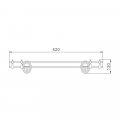 Полка стеклянная Haiba HB1507, хром