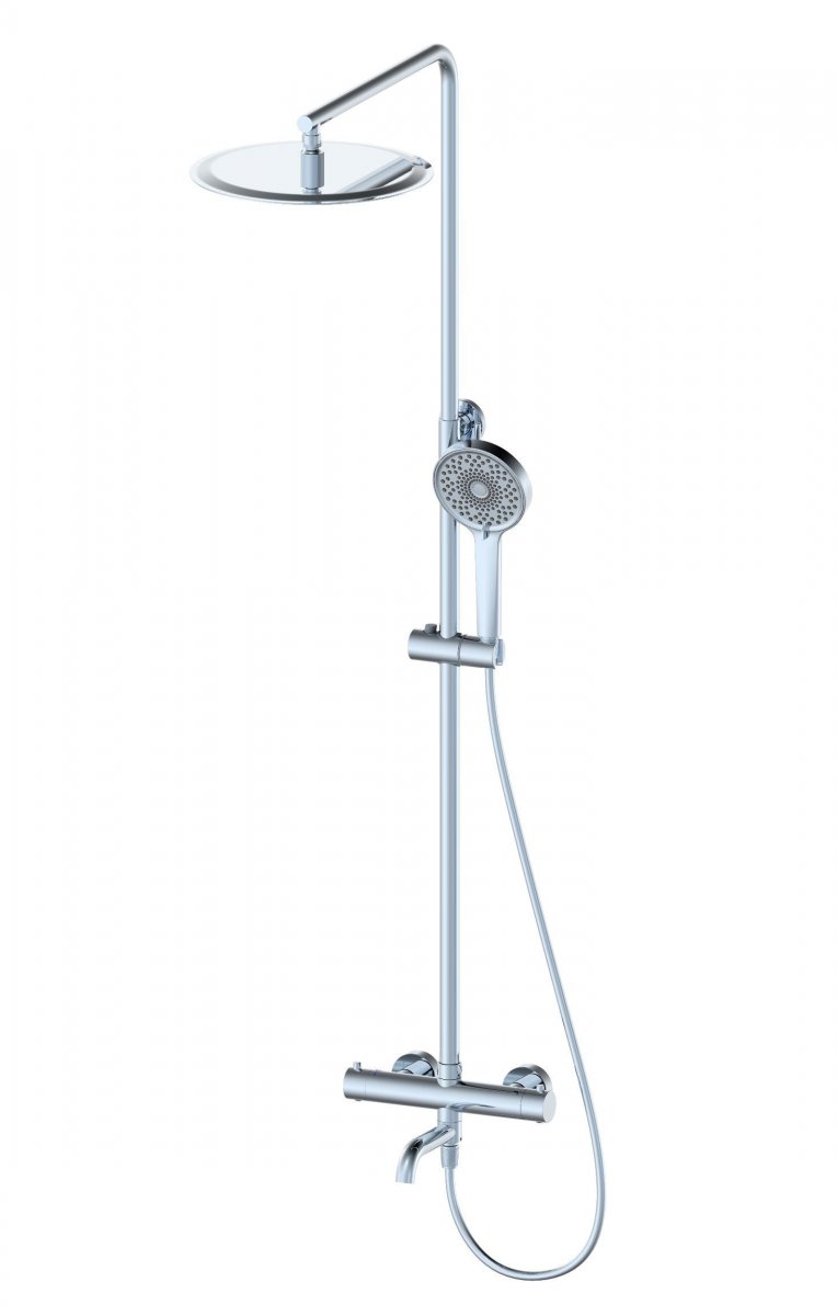 Душевая система с термостатом WONZON & WOGHAND STICK, Хром (WW-88739903-CR)