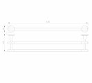 Полотенцедержатель двойной WONZON & WOGHAND SIMPLE, Хром (WW-6511)