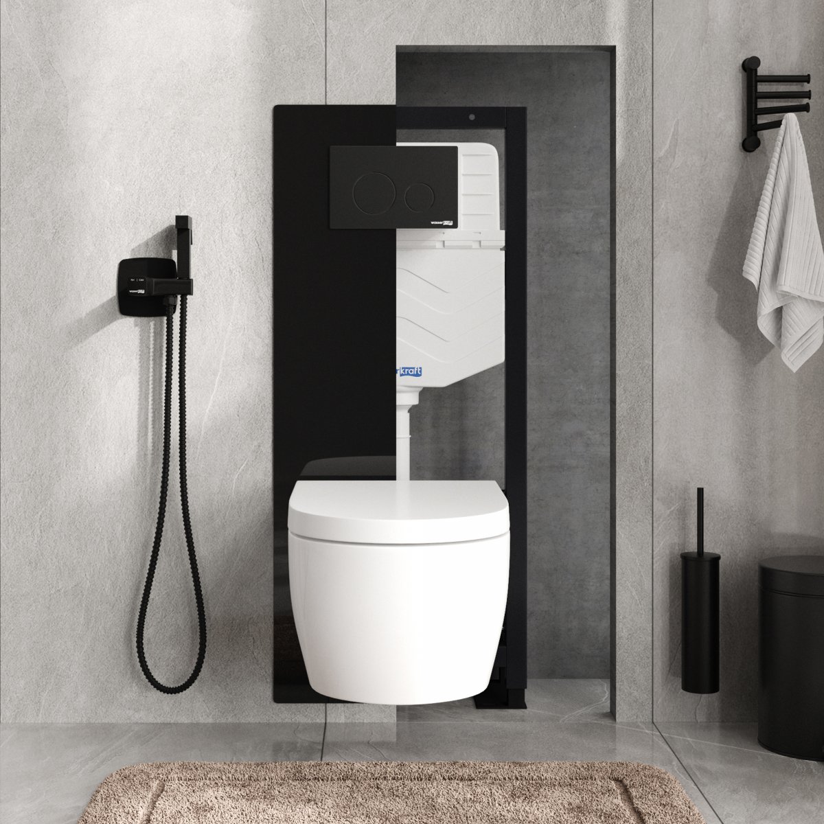 Система инсталляции для унитазов WasserKraft 66TLT.010.ME.BL.MB02