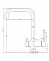 Смеситель Seaman Visconti SSL-7326-Gun Light светлая оружейная сталь