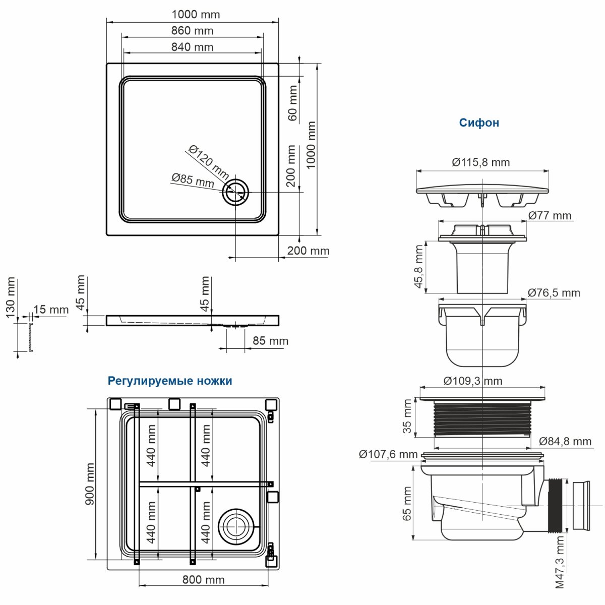 Душевой поддон WasserKraft 29T19