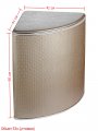 Корзина для белья угловая Geralis RBH-U Ромб темная, кант хром